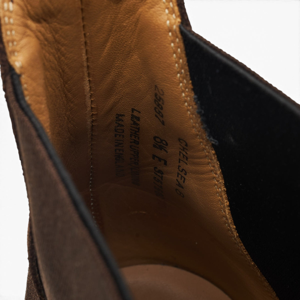 'Chelsea 8' Dark Brown Suede Chelsea Boots UK 8.5 E