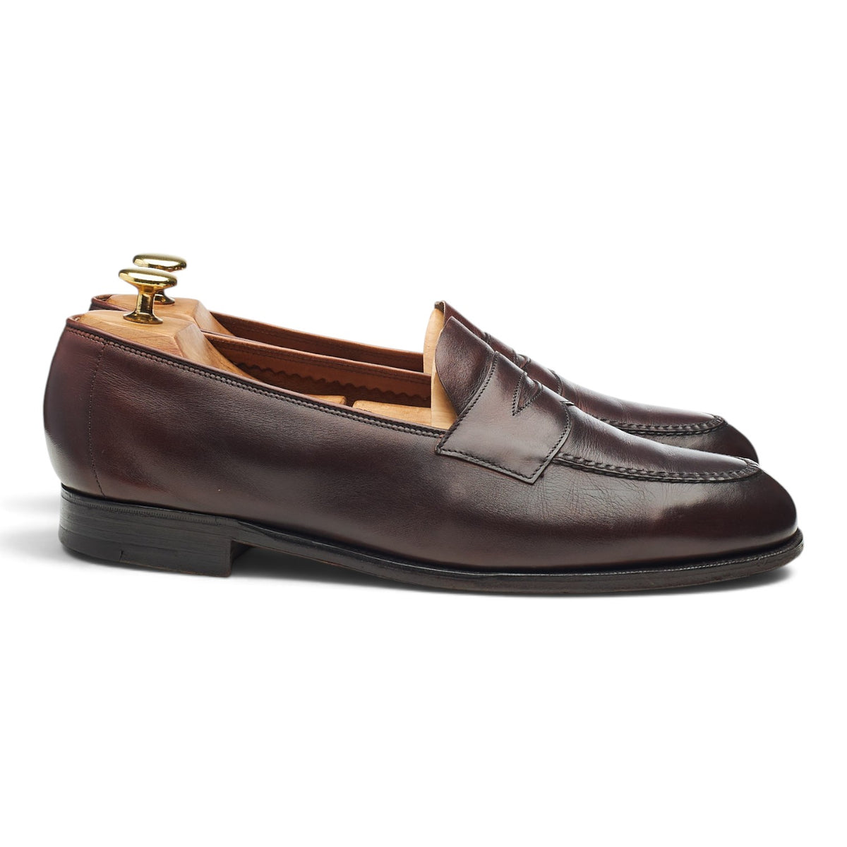 Wildsmith 'Harrow' Dark Brown Leather Unlined Loafers UK 8 E