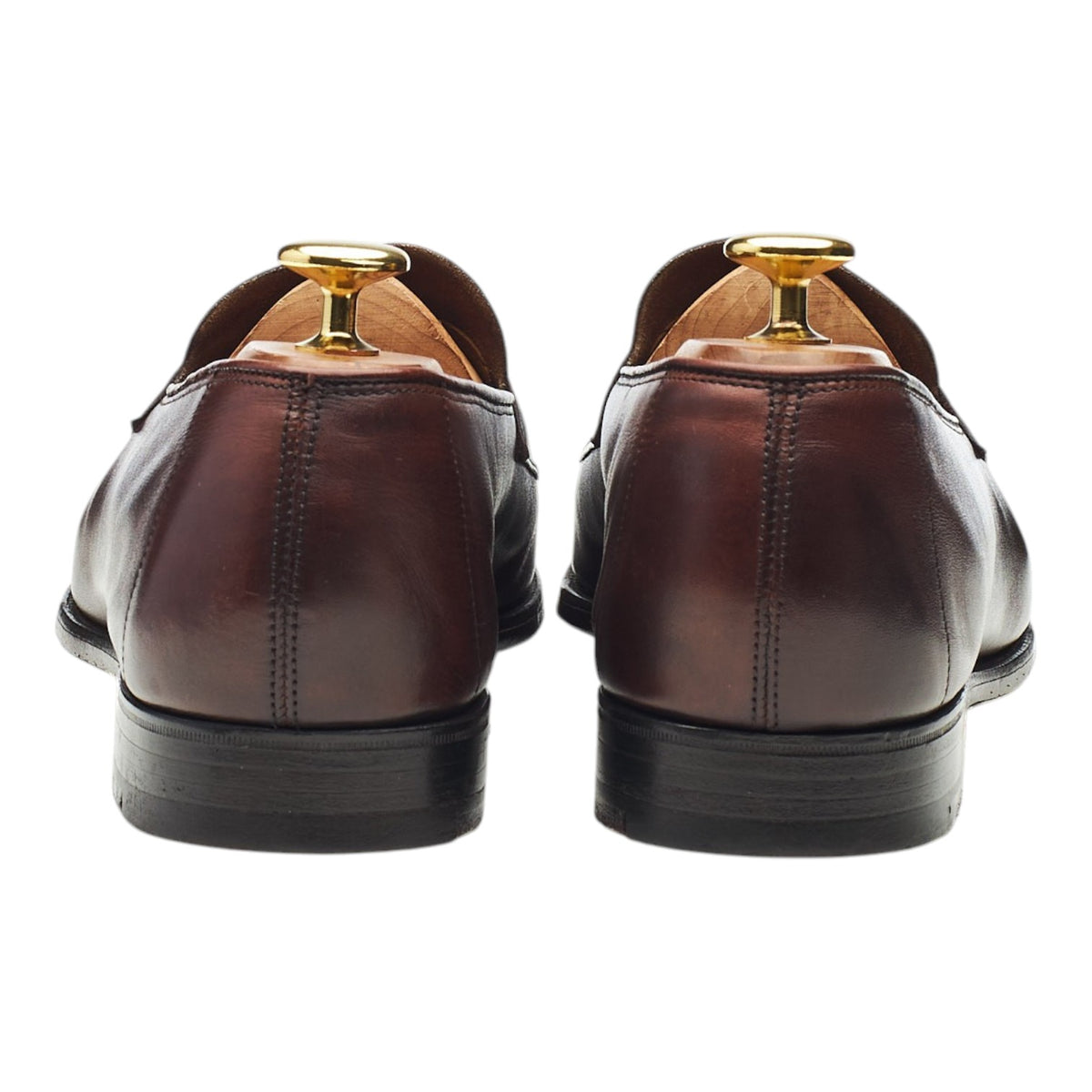 Wildsmith 'Harrow' Dark Brown Leather Unlined Loafers UK 8 E