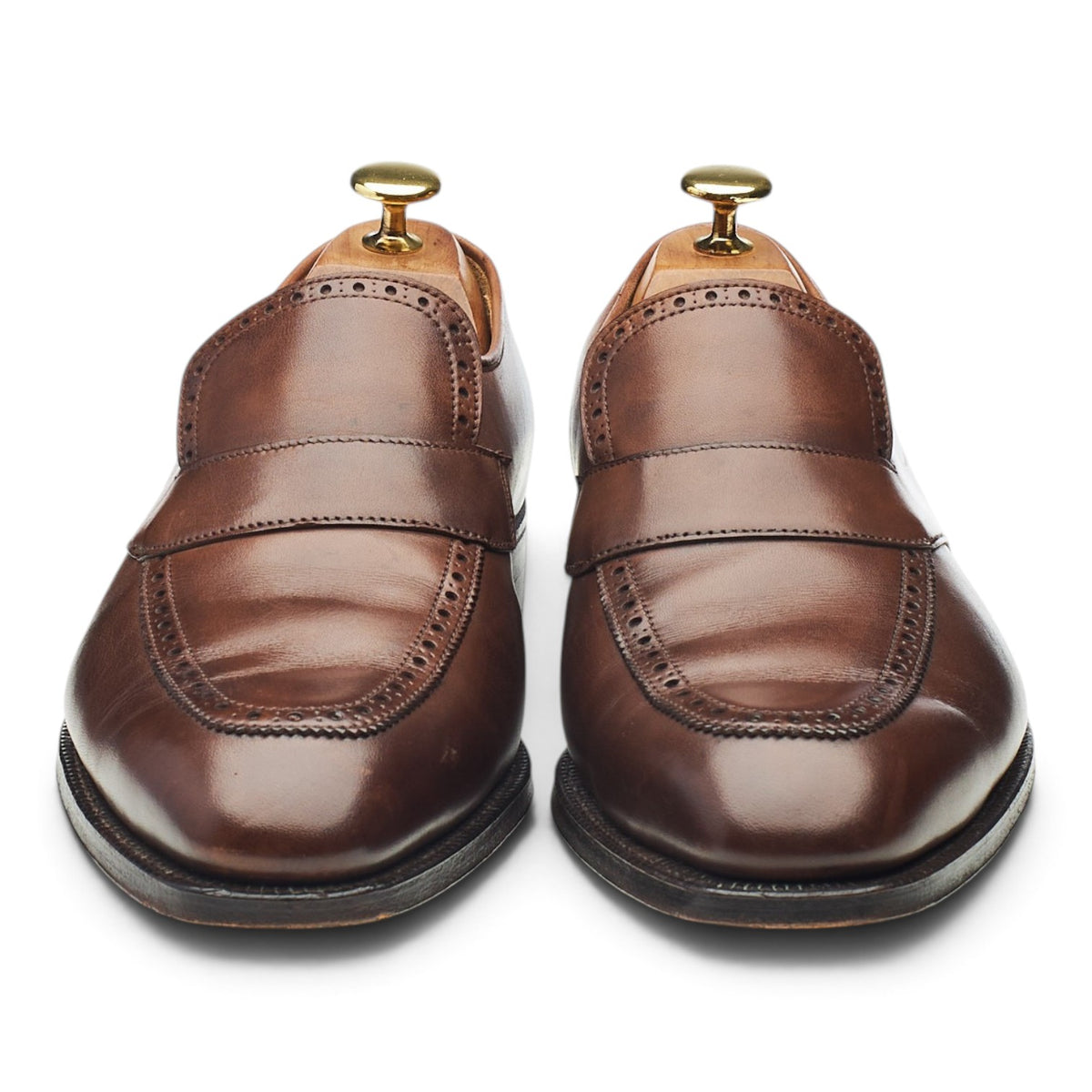 Dark Brown Leather Loafer UK 8.5 E