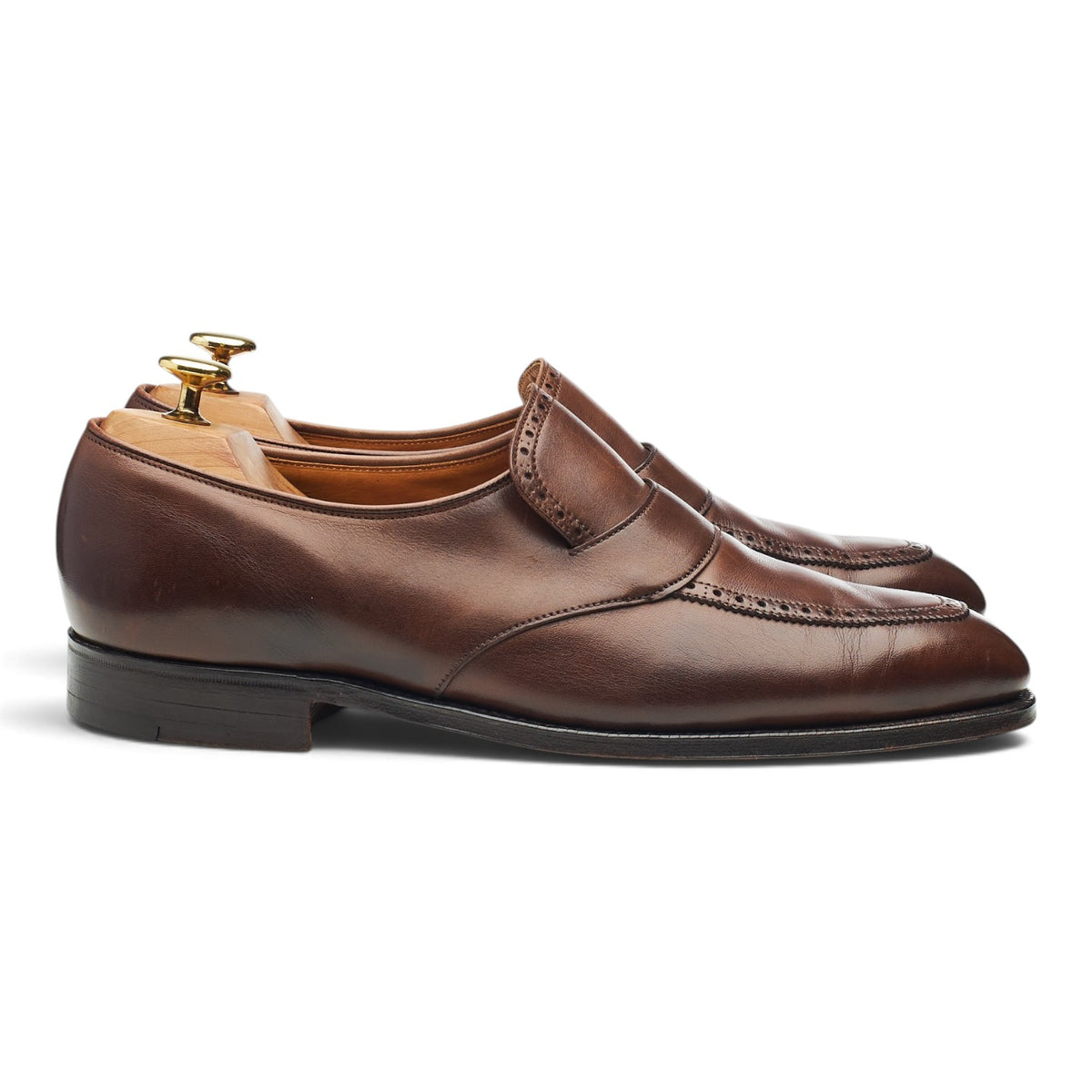Dark Brown Leather Loafer UK 8.5 E
