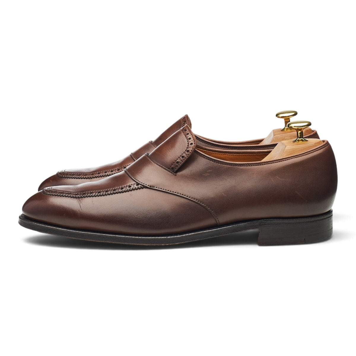 Dark Brown Leather Loafer UK 8.5 E