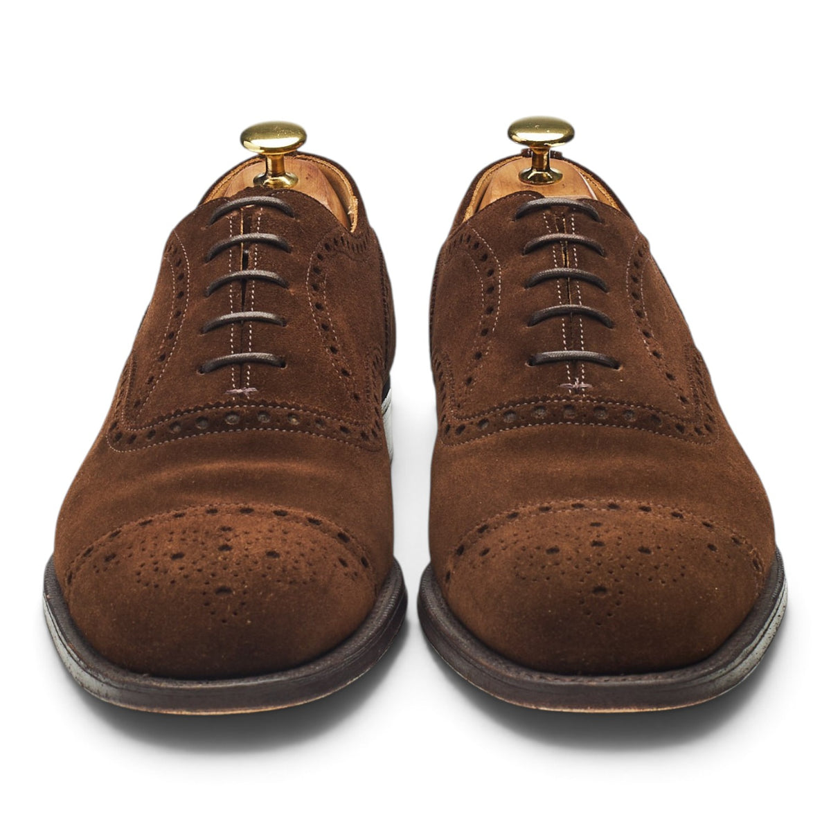 'Diplomat' Dark Brown Suede Oxford Brogues UK 8 G