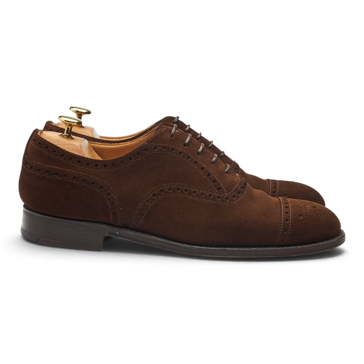 'Diplomat' Dark Brown Suede Oxford Brogues UK 8 G