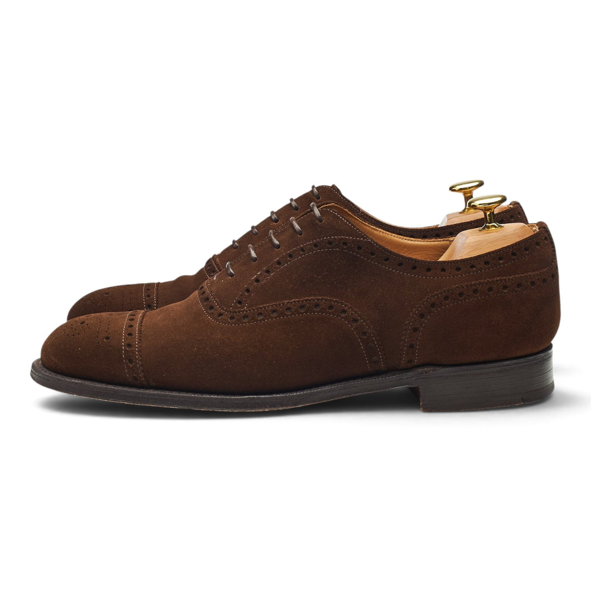 'Diplomat' Dark Brown Suede Oxford Brogues UK 8 G
