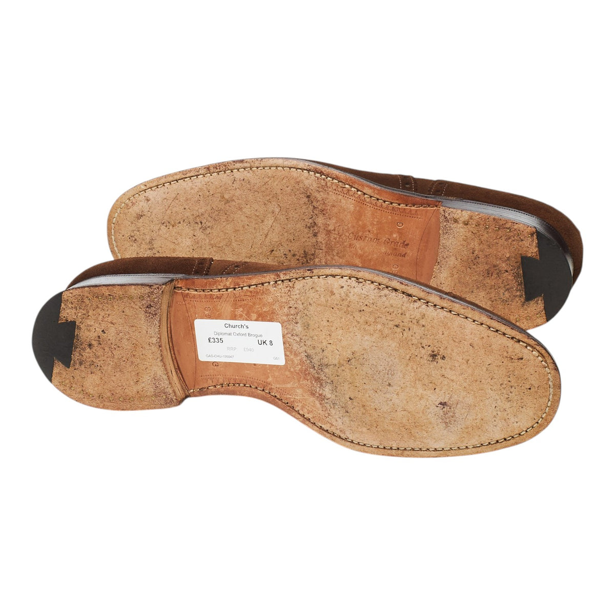 'Diplomat' Dark Brown Suede Oxford Brogues UK 8 G