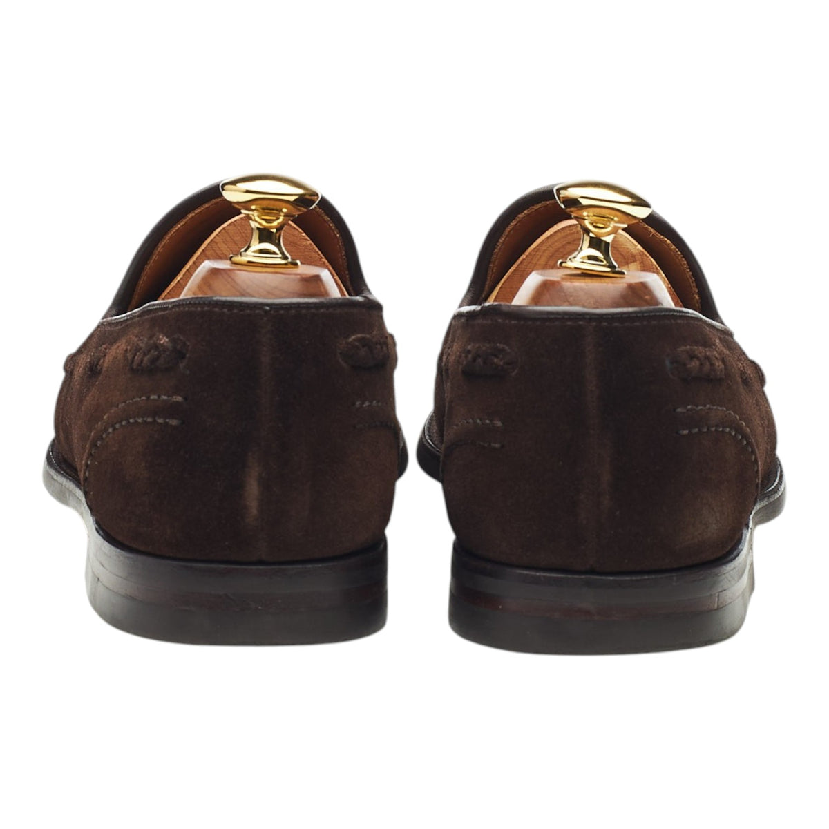 Anglo Italian 'Studridge' Dark Brown Suede Tassel Loafers UK 6.5 E