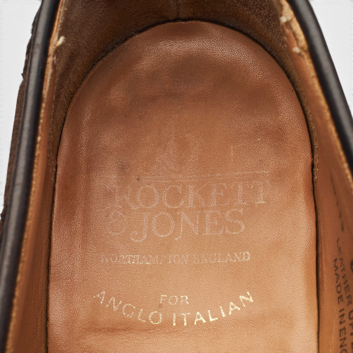Anglo Italian 'Studridge' Dark Brown Suede Tassel Loafers UK 6.5 E