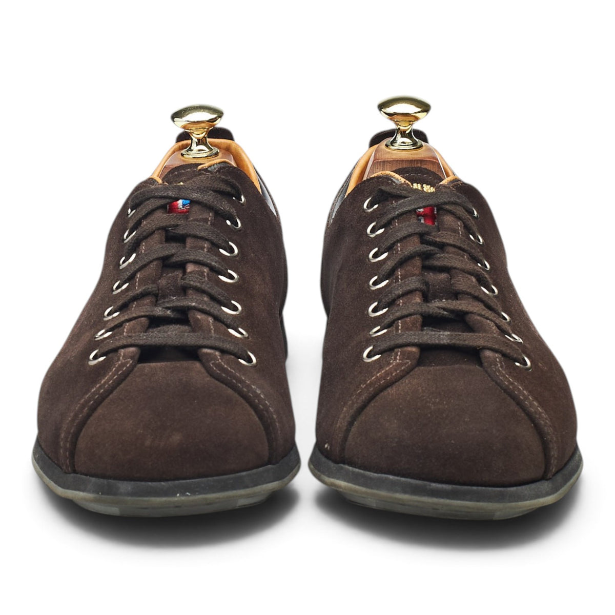 'Watson' Dark Brown Suede Sneakers UK 7