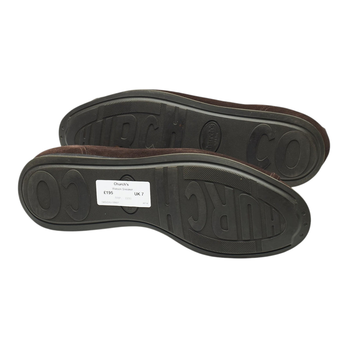 'Watson' Dark Brown Suede Sneakers UK 7