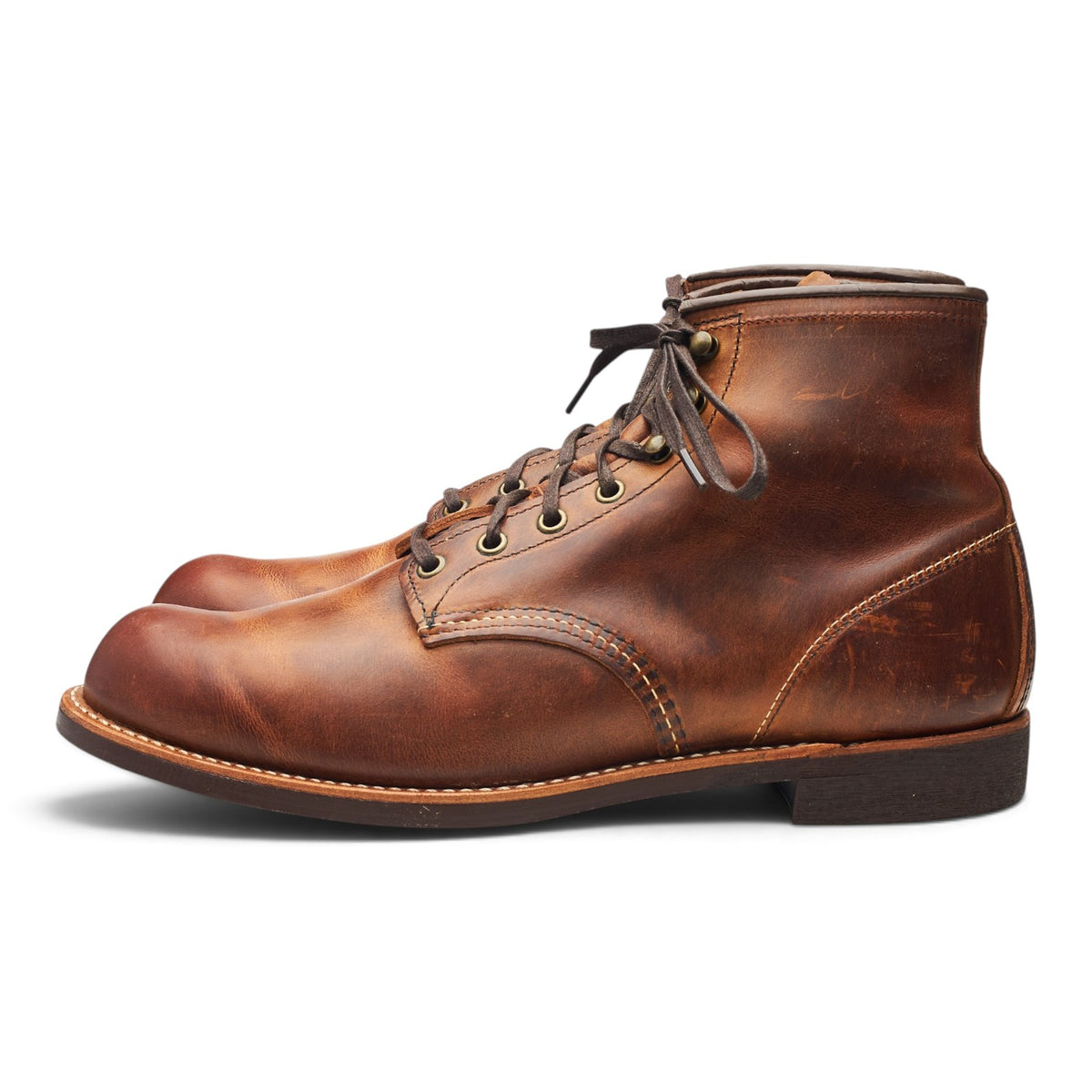 '3343' Brown Leather Blacksmith Boots UK 10.5 US 11.5
