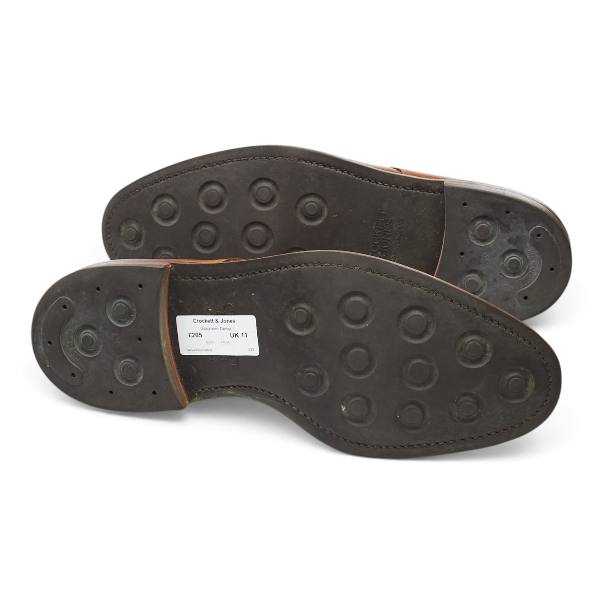 'Grasmere' Tan Brown Grain Leather Derby UK 11 G