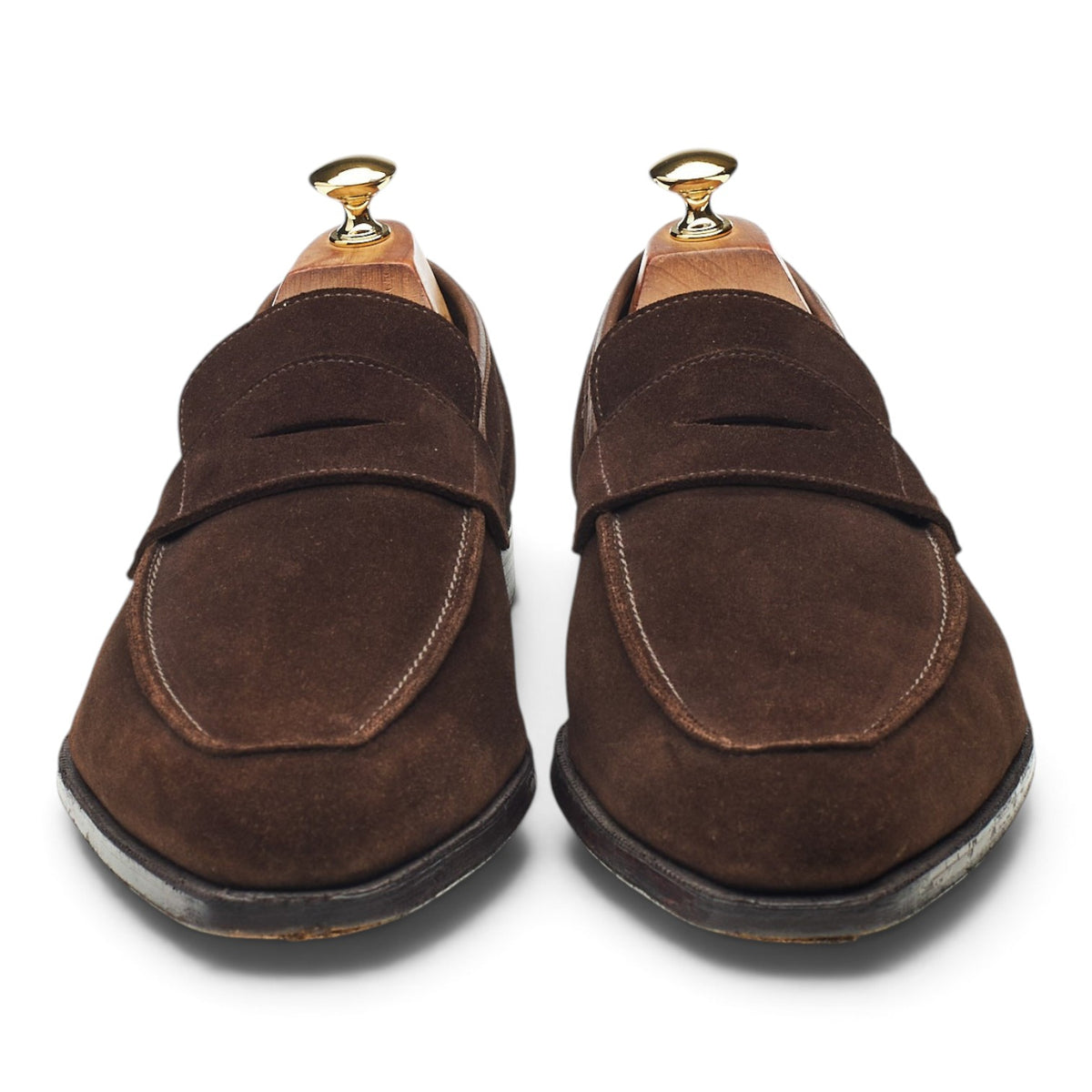 'George' Dark Brown Suede Loafers UK 10 E