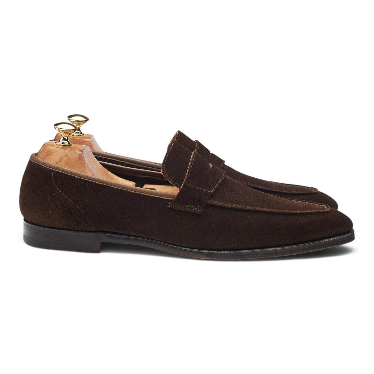 'George' Dark Brown Suede Loafers UK 10 E