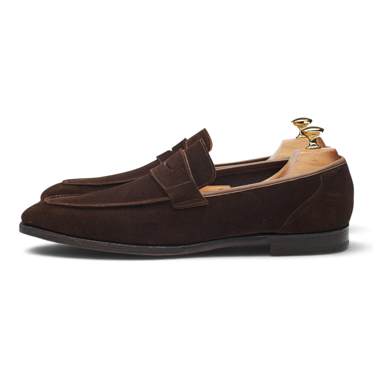 'George' Dark Brown Suede Loafers UK 10 E