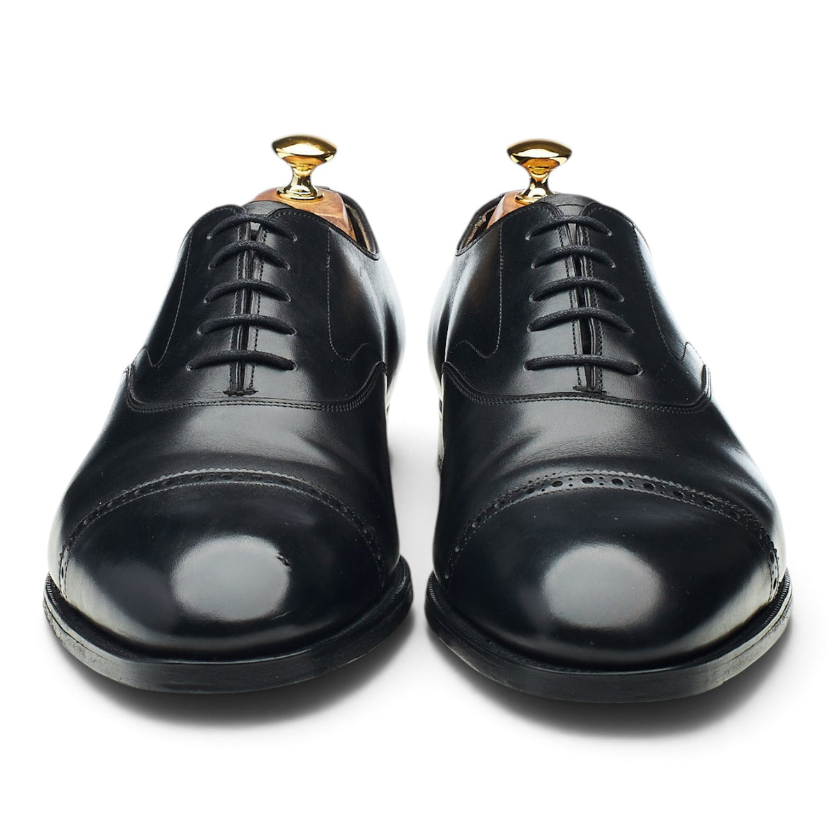 'Berkeley' Black Leather Oxford UK 11 E