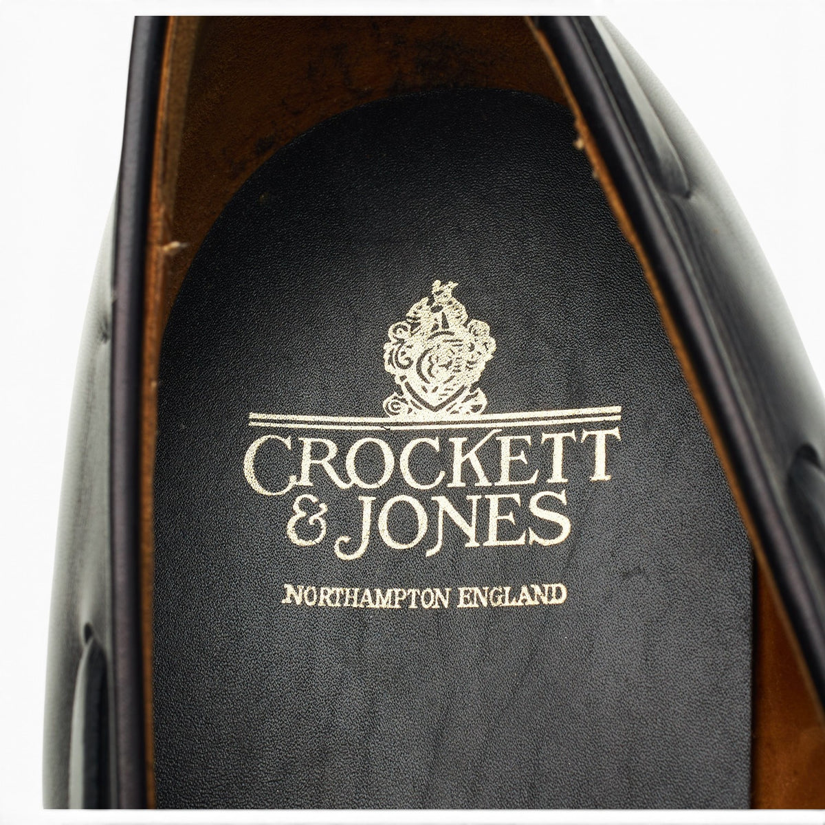 'Cavendish' Black Leather Tassel Loafers UK 10.5 EX
