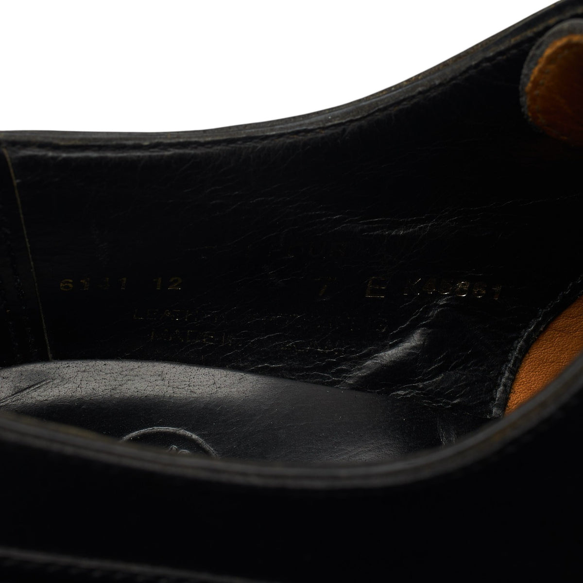 'Balfour' Black Leather Split Toe Derby UK 7 E