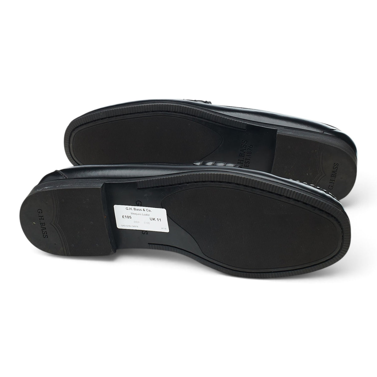 'Weejuns' Black Leather Loafers UK 11