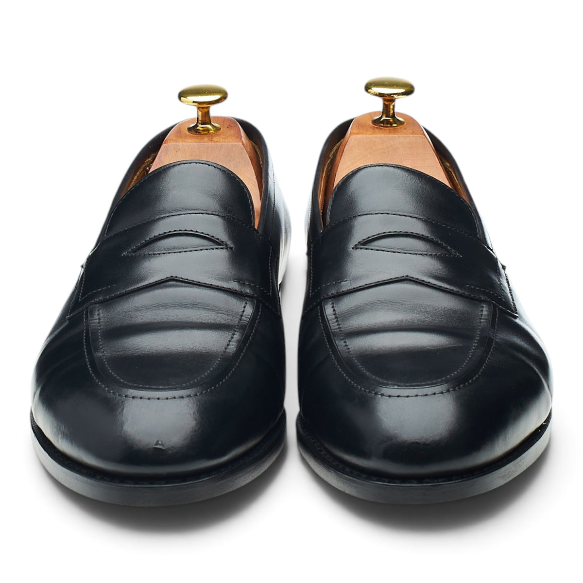 'Piccadilly' Black Leather Loafers UK 8 F