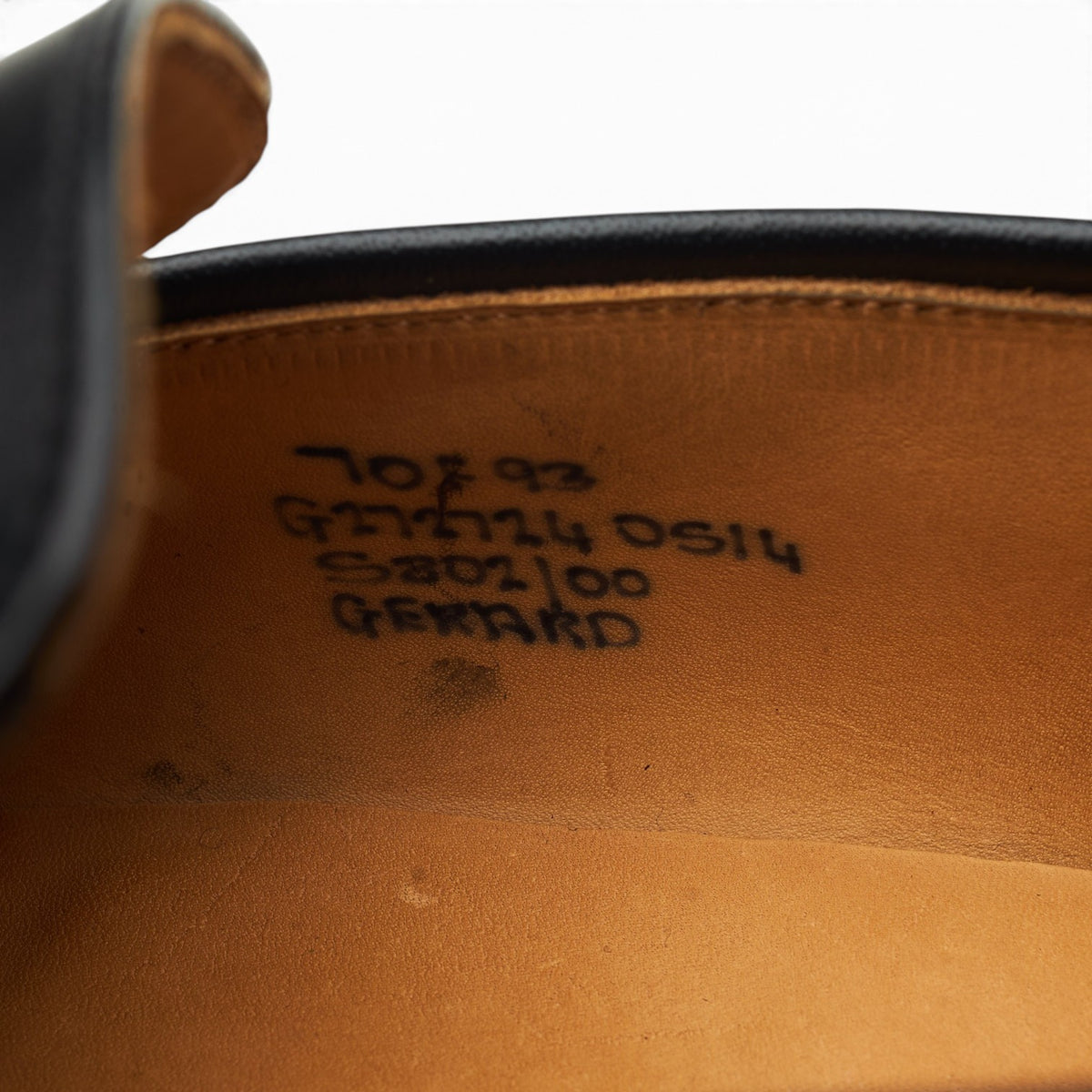 'Gerard' Black Leather Loafers UK 7 F