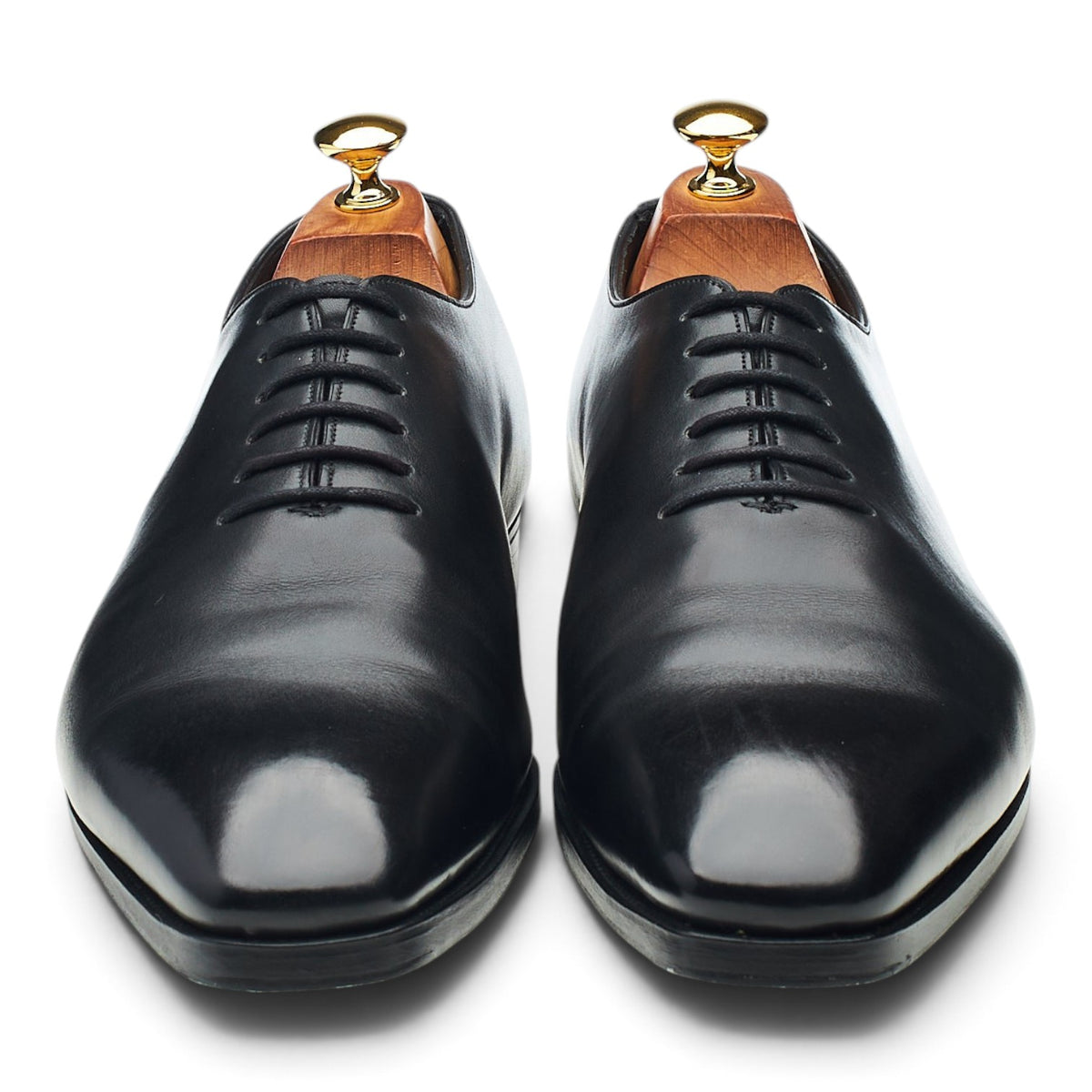 'Sinatra' Black Leather Wholecut Oxford UK 10 E