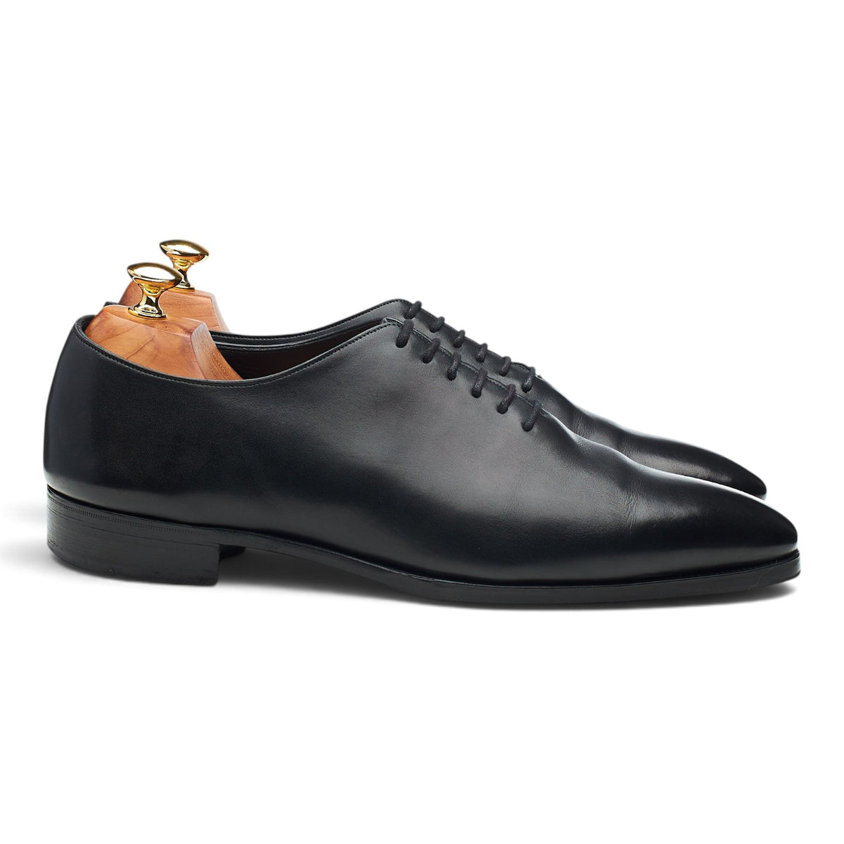 'Sinatra' Black Leather Wholecut Oxford UK 10 E