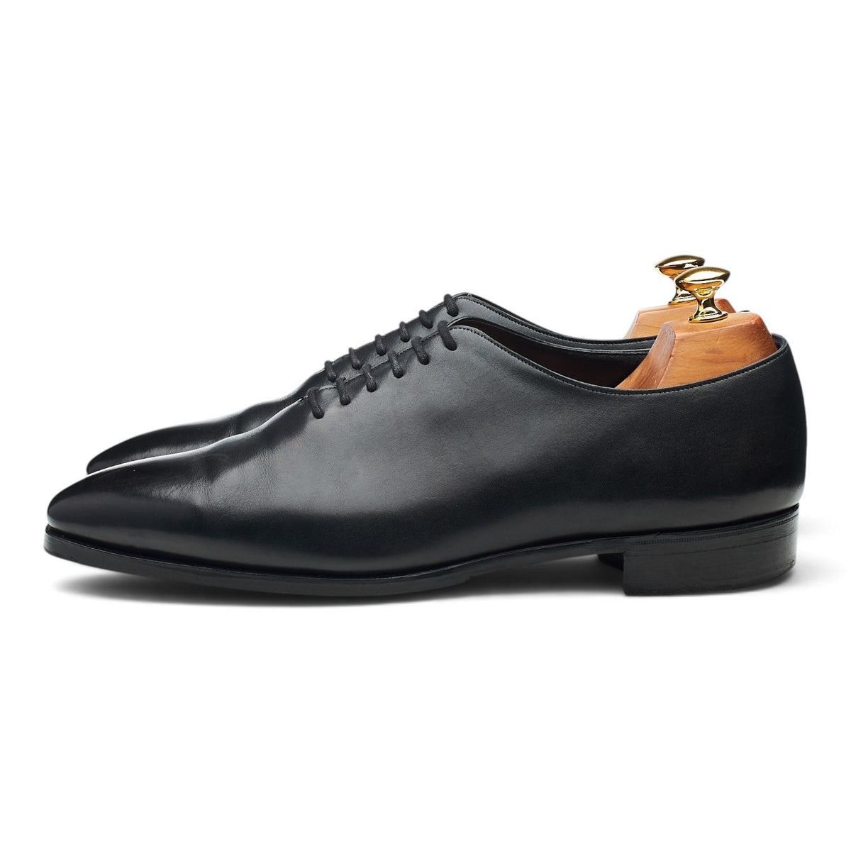 'Sinatra' Black Leather Wholecut Oxford UK 10 E