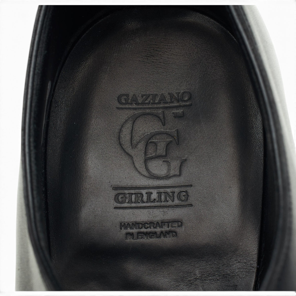 'Sinatra' Black Leather Wholecut Oxford UK 10 E