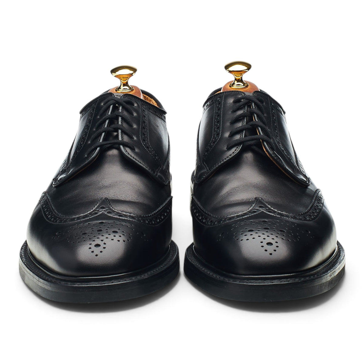 'Grafton' Black Leather Derby Brogues UK 10 G