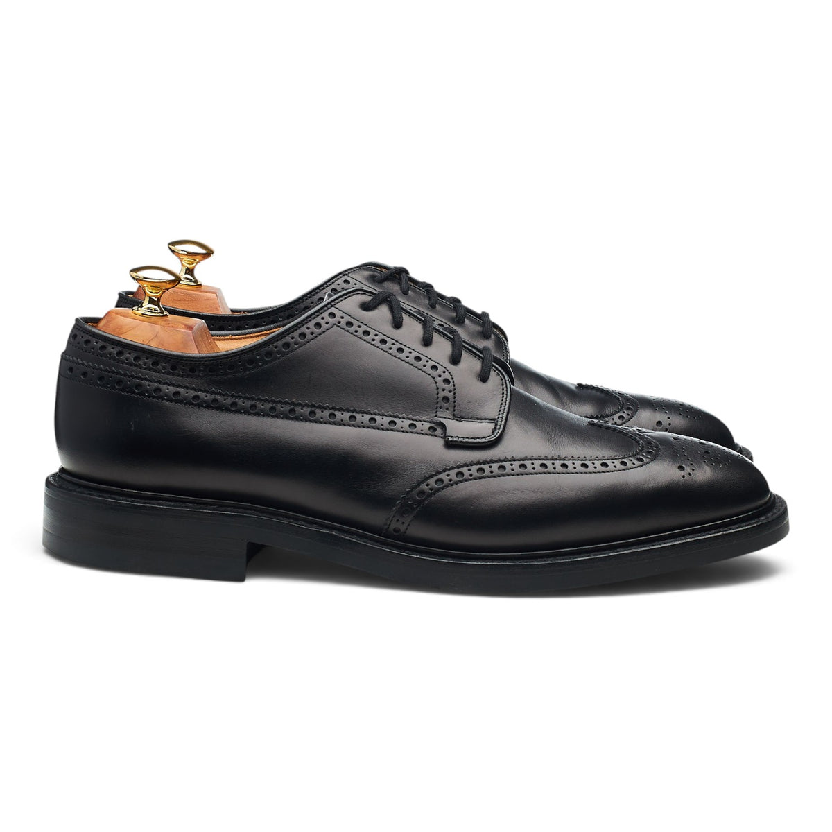 'Grafton' Black Leather Derby Brogues UK 10 G