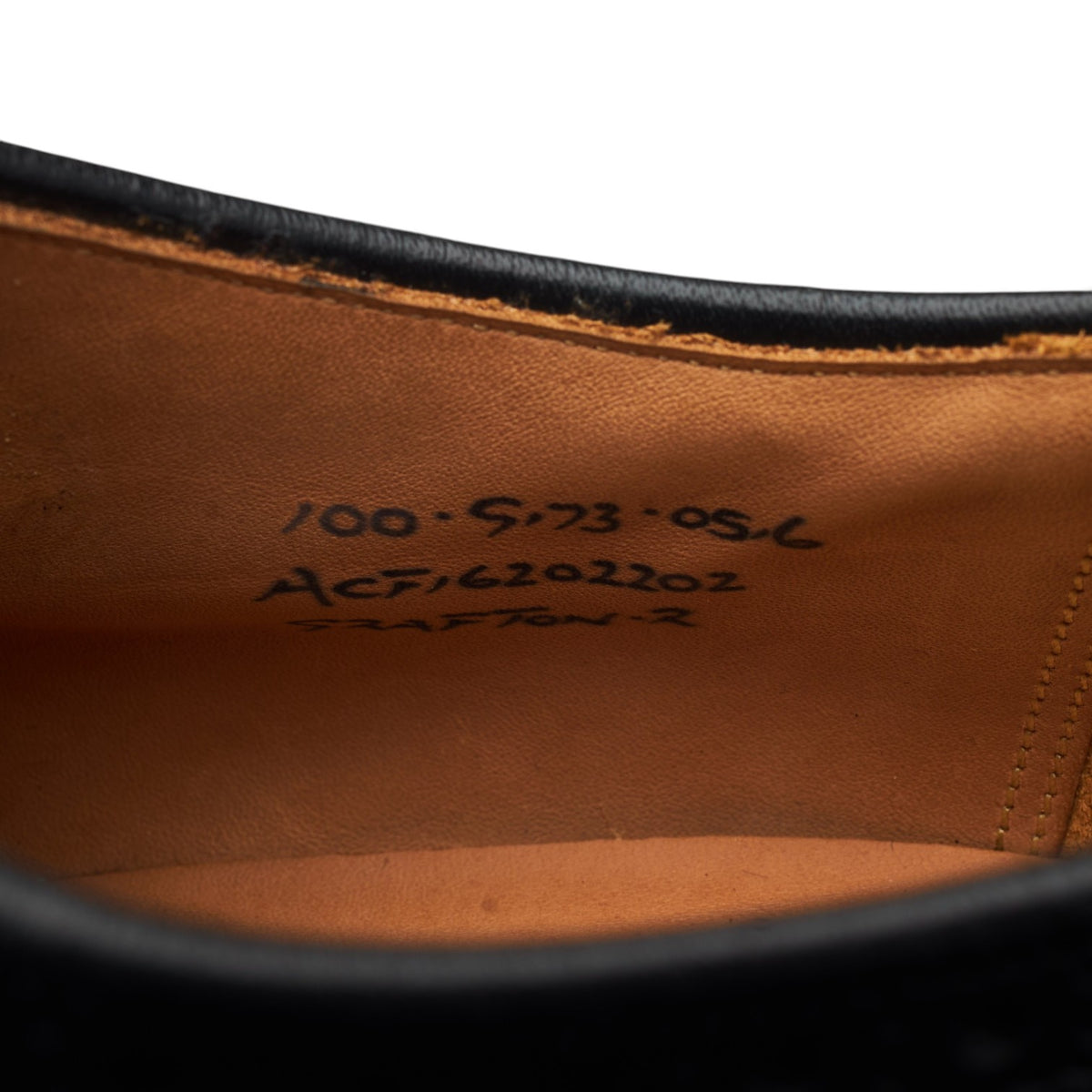 'Grafton' Black Leather Derby Brogues UK 10 G