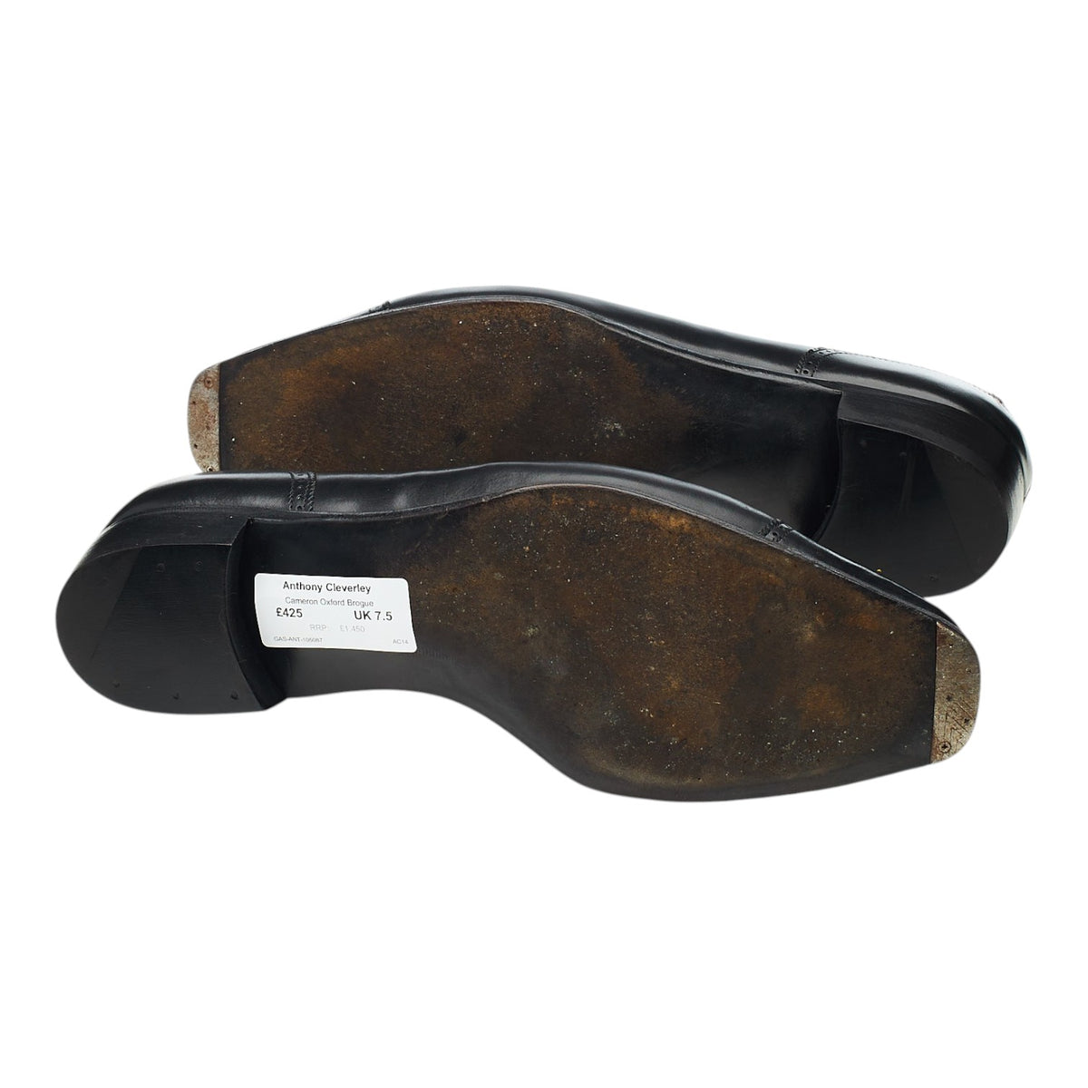 'Cameron' Black Leather Oxford UK 7.5 E