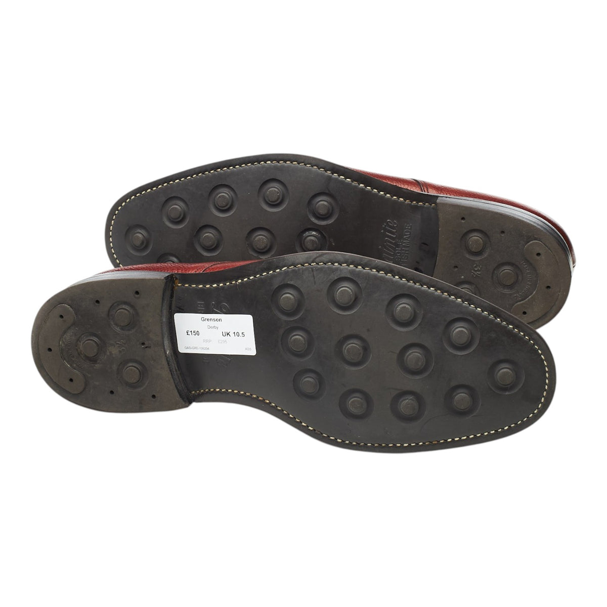 Tan Brown Leather Derby UK 10.5 G