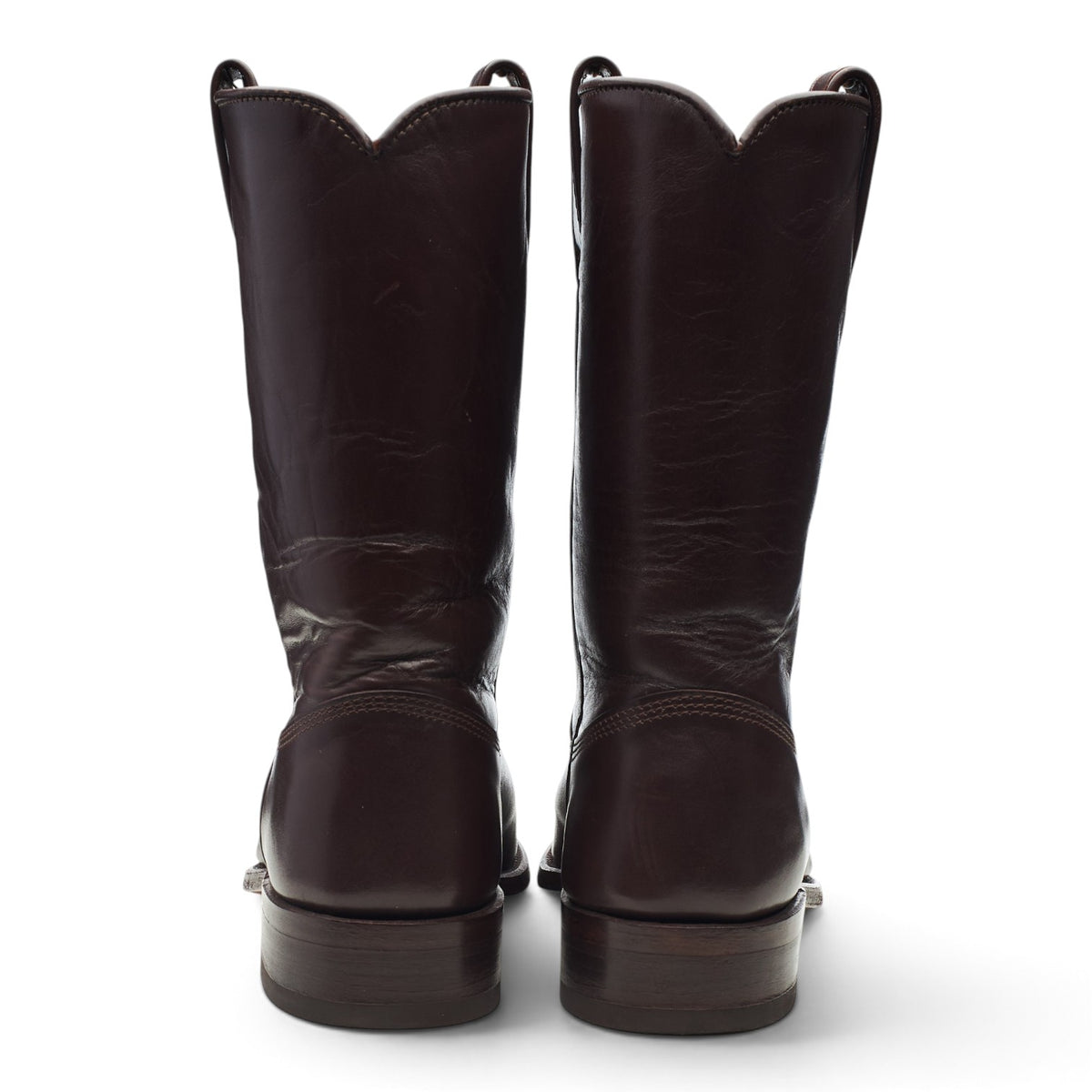 Brown Leather Pull On Boots UK 7.5 G