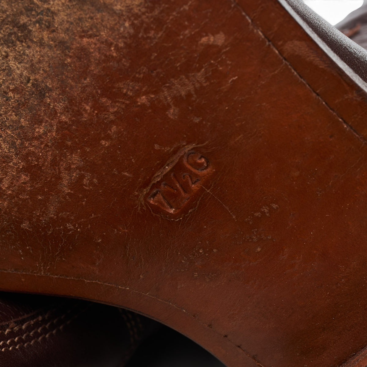 Brown Leather Pull On Boots UK 7.5 G