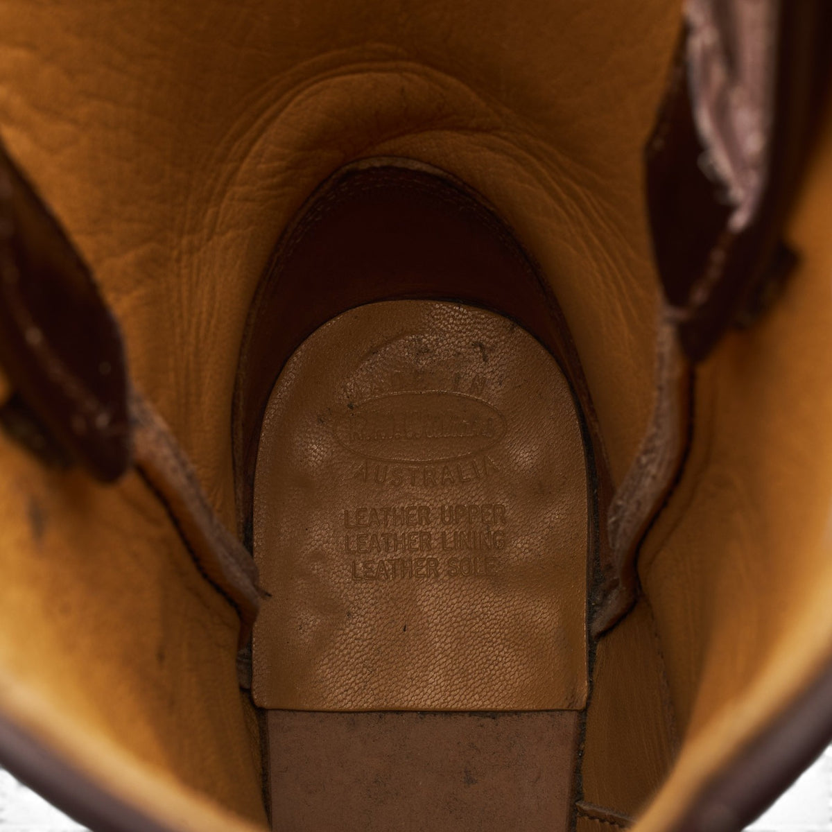 Brown Leather Pull On Boots UK 7.5 G