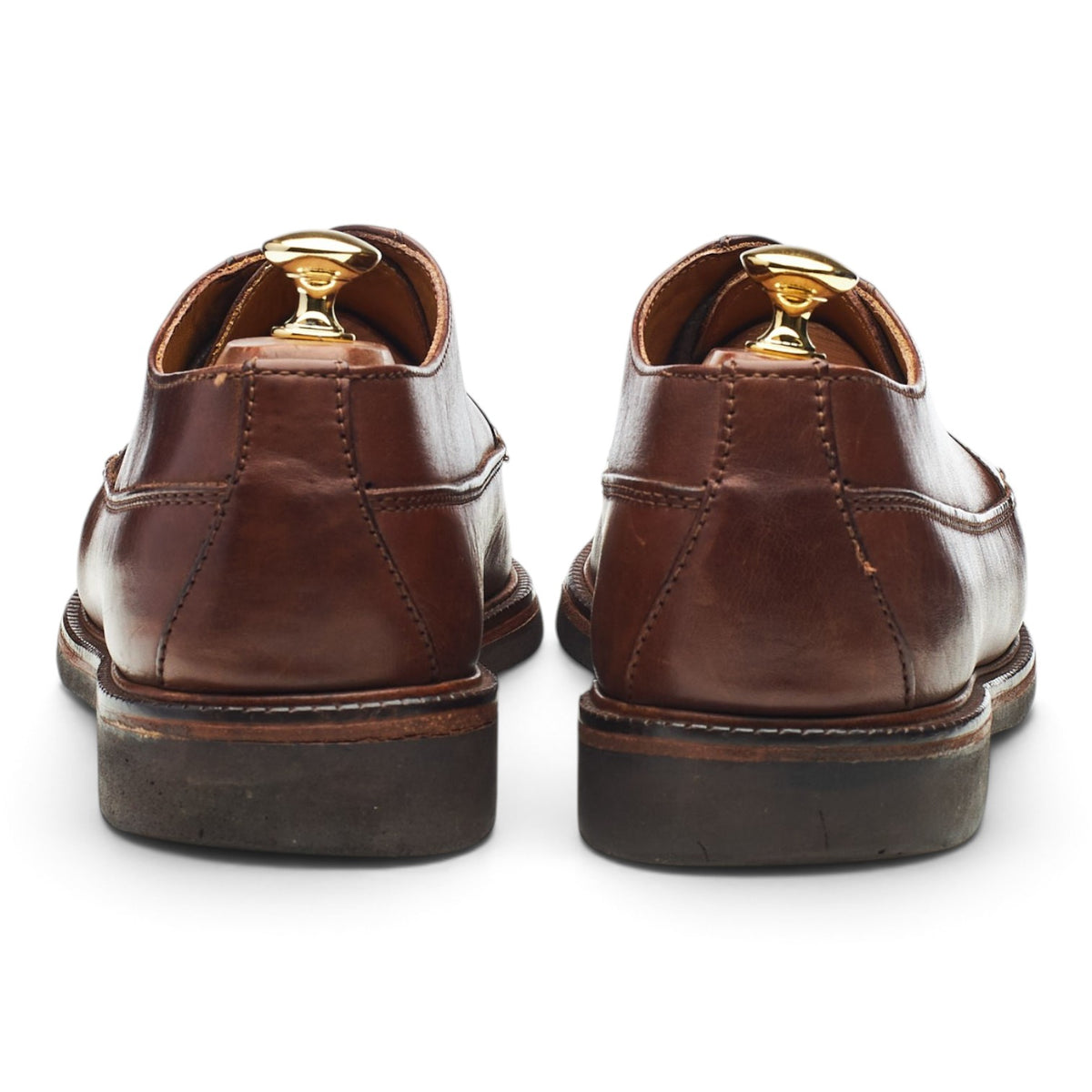 'H946' Brown Leather Moc Toe Derby UK 10.5 US 11.5 D