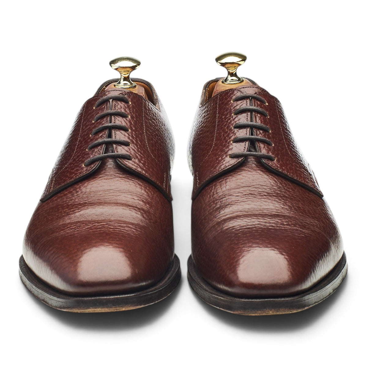 'Wells' Brown Leather Derby UK 8 E