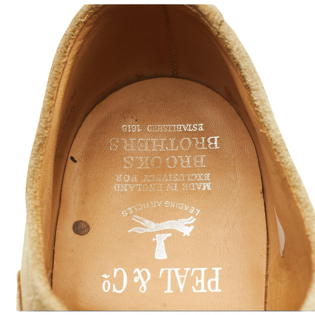 Peal & Co Beige Suede Saddle Oxford UK 7.5 US 8.5 D