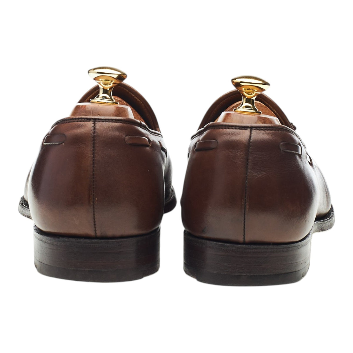 'Cavendish 2' Dark Brown Leather Tassel Loafers UK 10 E