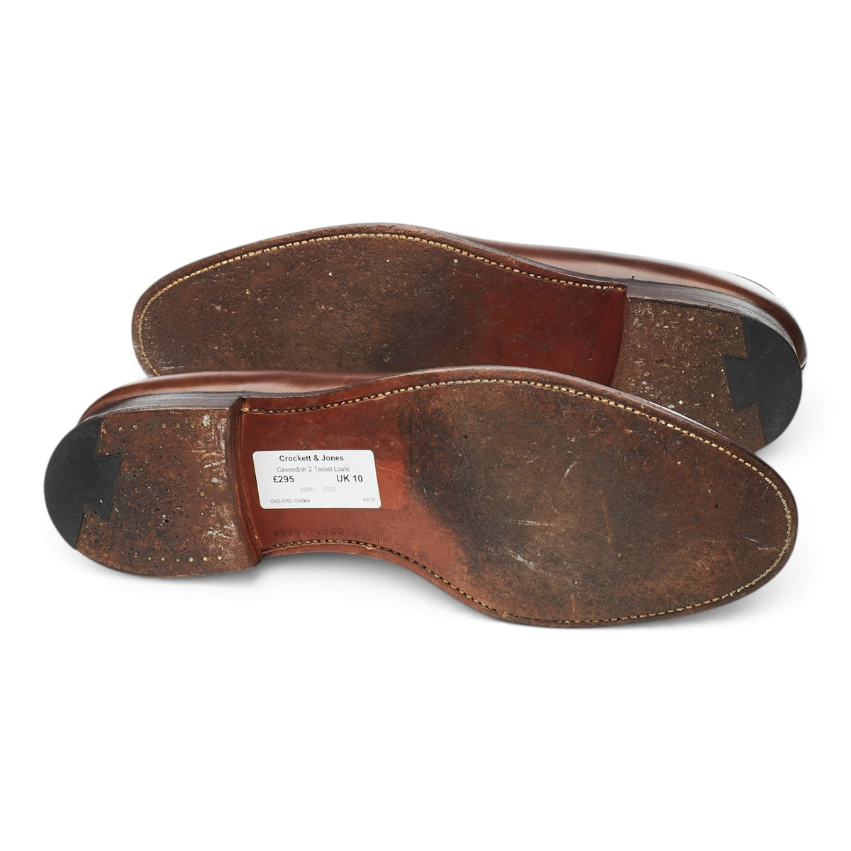 'Cavendish 2' Dark Brown Leather Tassel Loafers UK 10 E