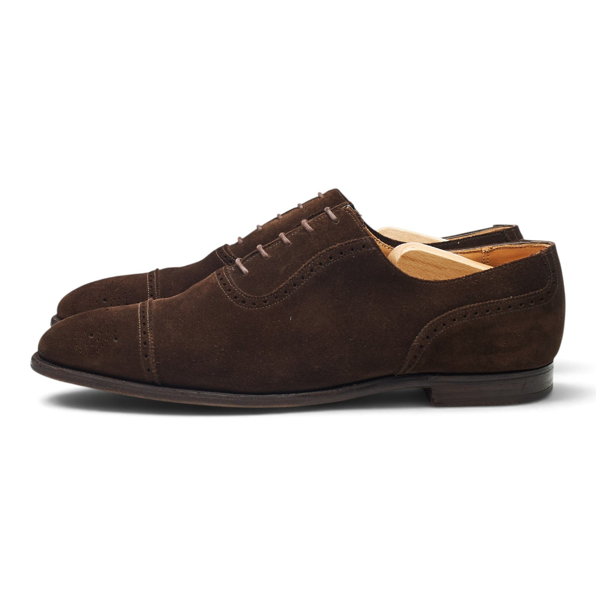 'Adam' Dark Brown Suede Oxford Brogues UK 10 E