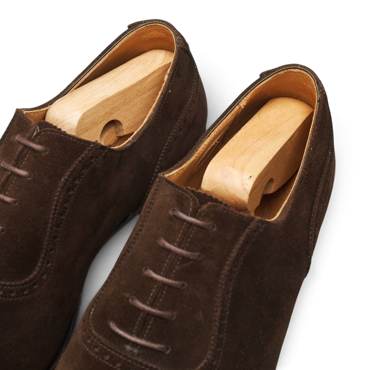 'Adam' Dark Brown Suede Oxford Brogues UK 10 E