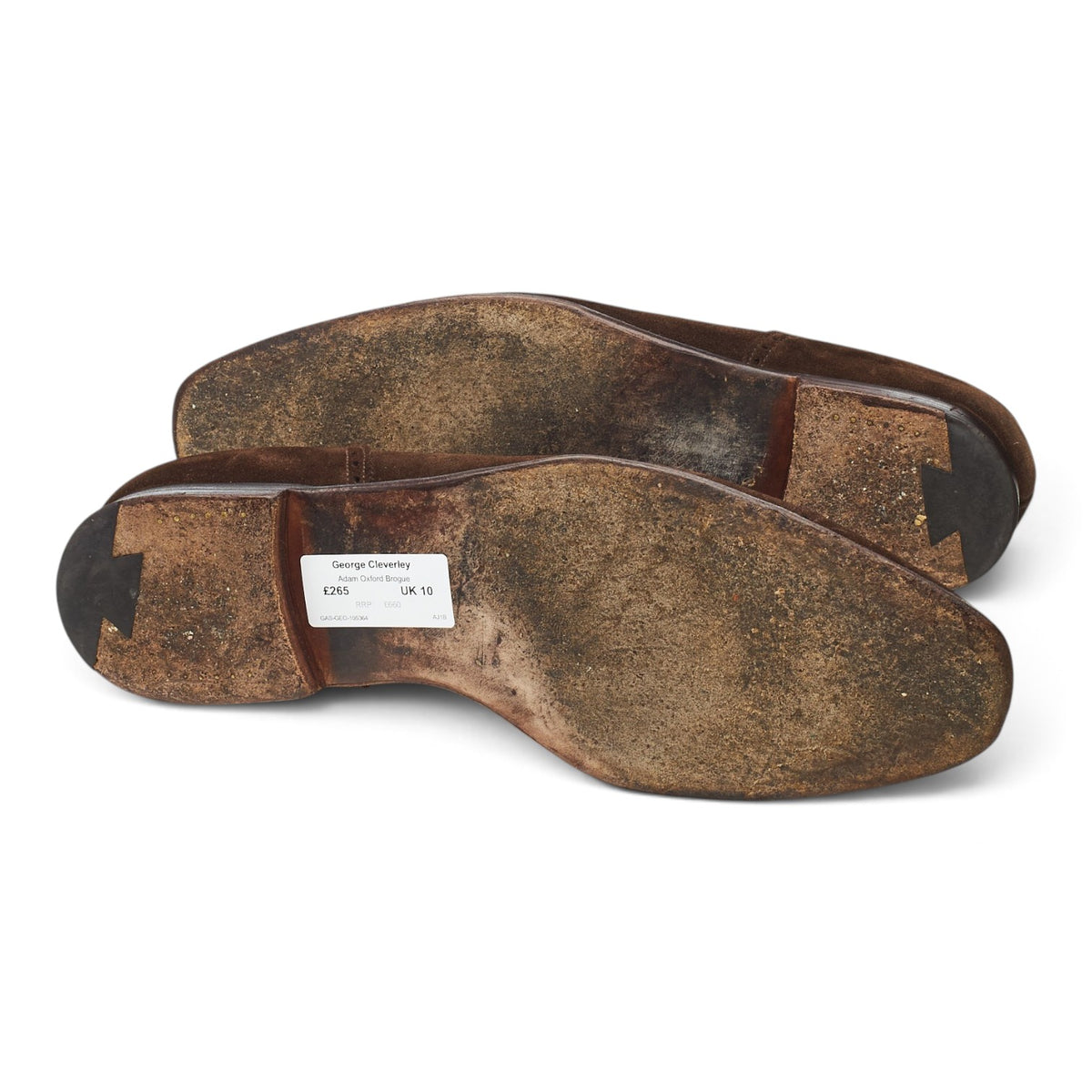 'Adam' Dark Brown Suede Oxford Brogues UK 10 E