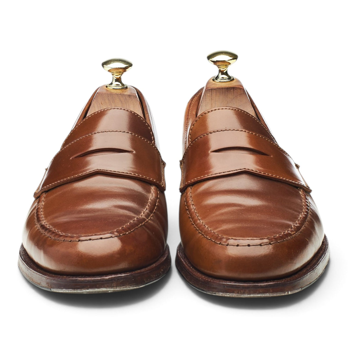 'Harvard 2' Whisky Brown Cordovan Leather Loafers UK 8 E