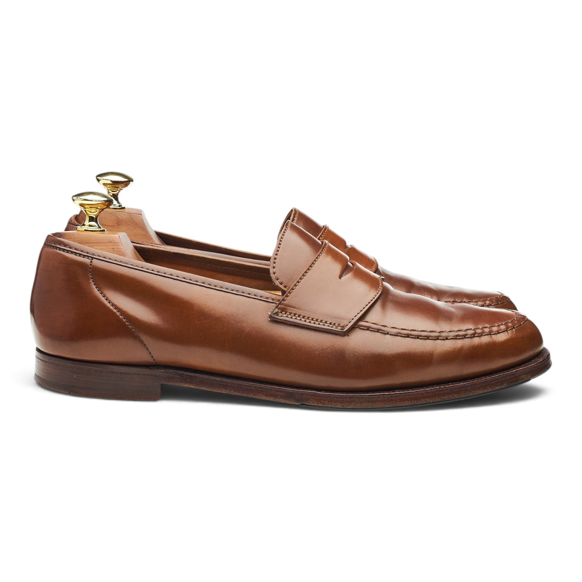 'Harvard 2' Whisky Brown Cordovan Leather Loafers UK 8 E