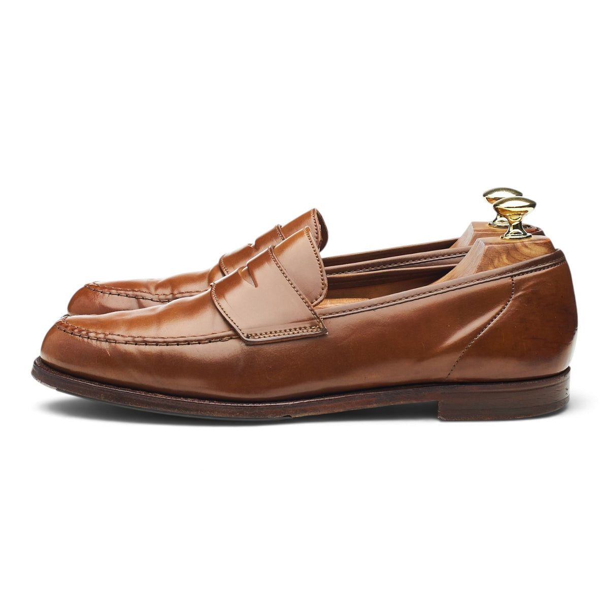 'Harvard 2' Whisky Brown Cordovan Leather Loafers UK 8 E