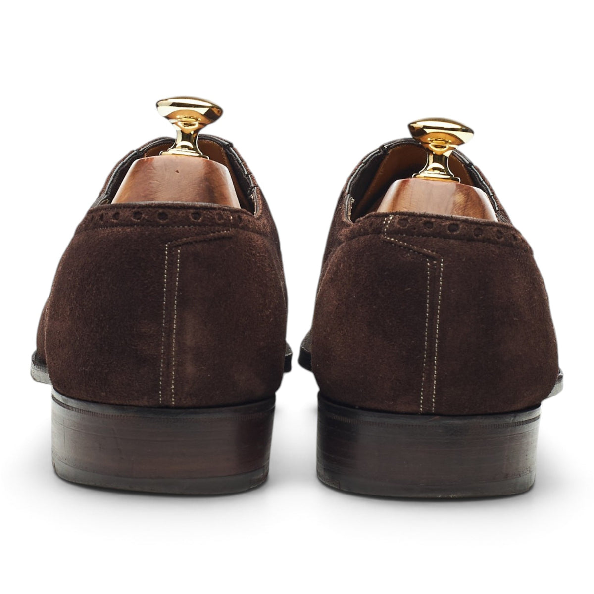 'Chelsea' Dark Brown Suede Lazyman Slip On Brogues UK 10 E