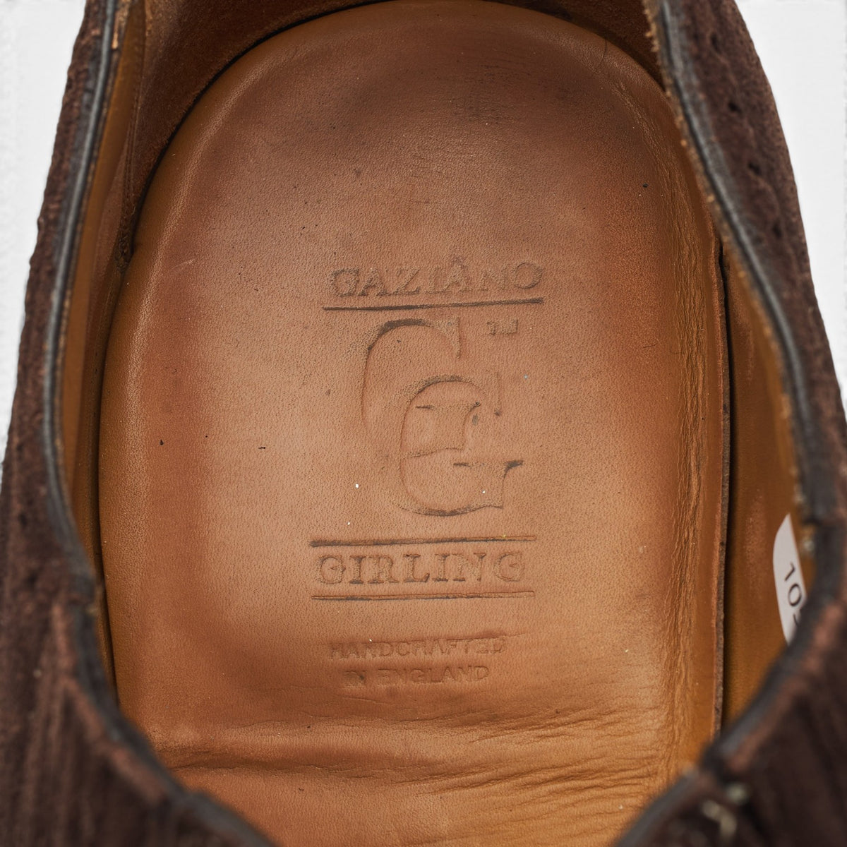 'Chelsea' Dark Brown Suede Lazyman Slip On Brogues UK 10 E
